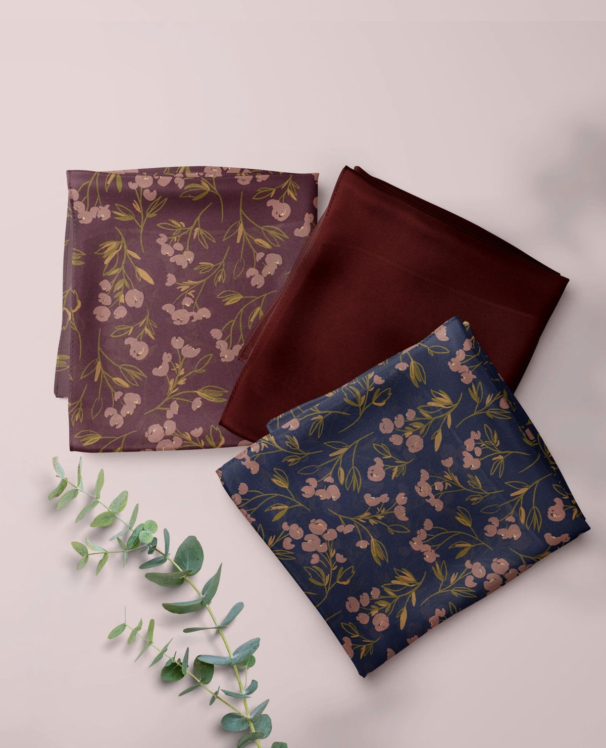 Flower Field Bundle — 2 Printed Hijabs + 1 Premium Modal (Save 16%)