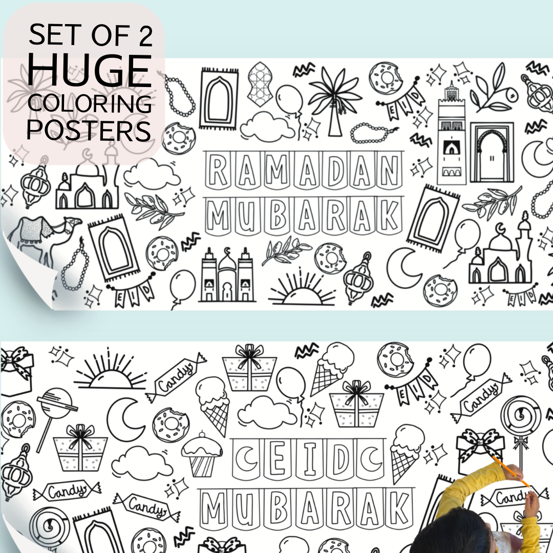 Huge Ramadan Coloring Poster