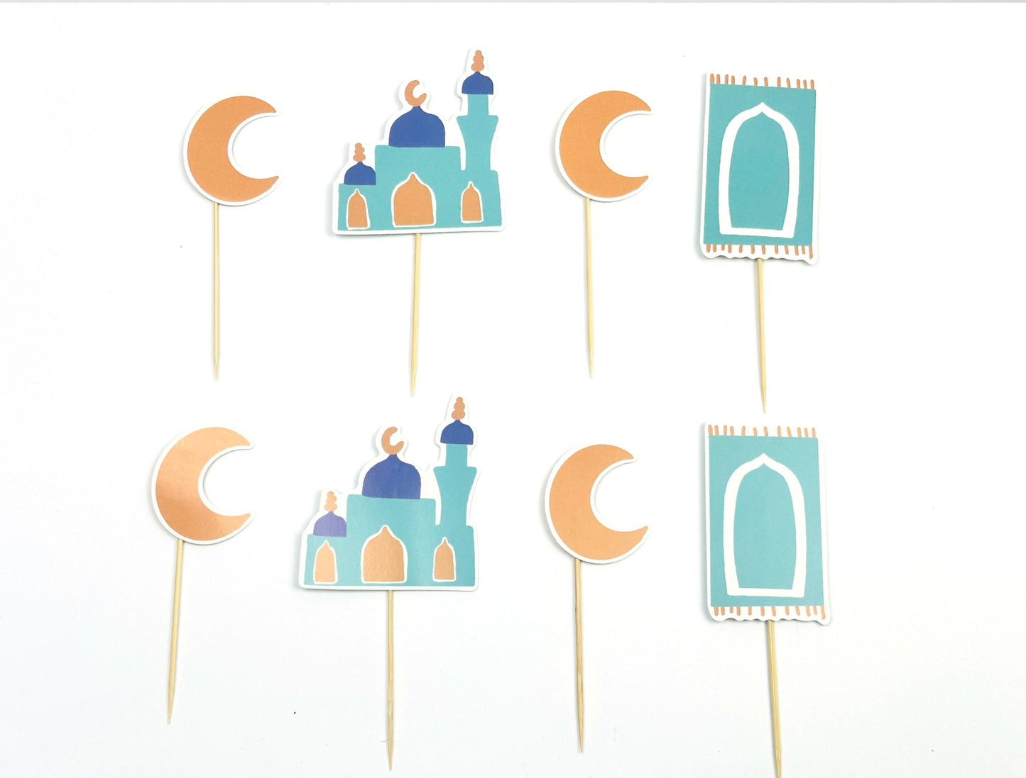 Set of 8 Ramadan and Eid Cupcake Toppers