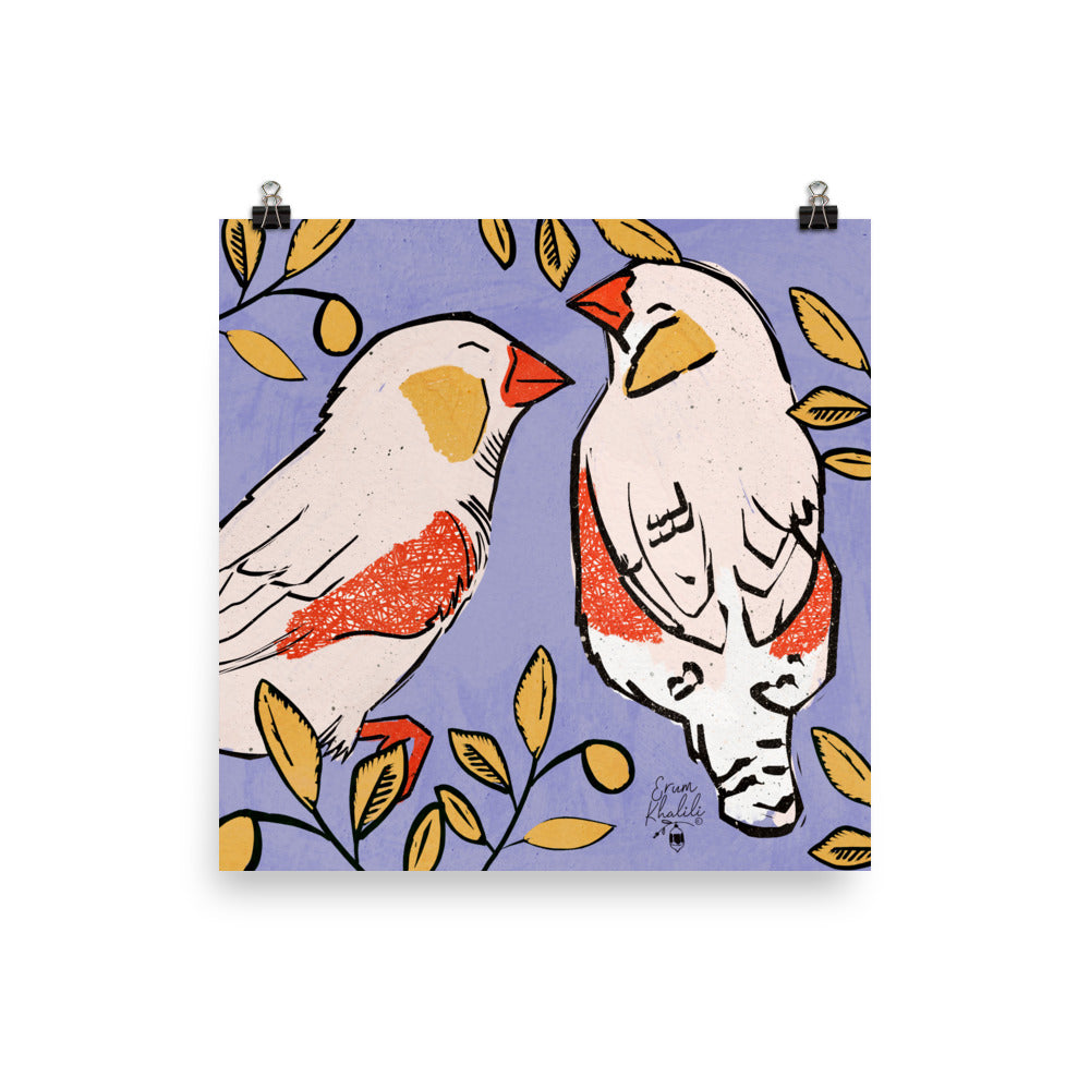 Finch in Love - Wall Art Print