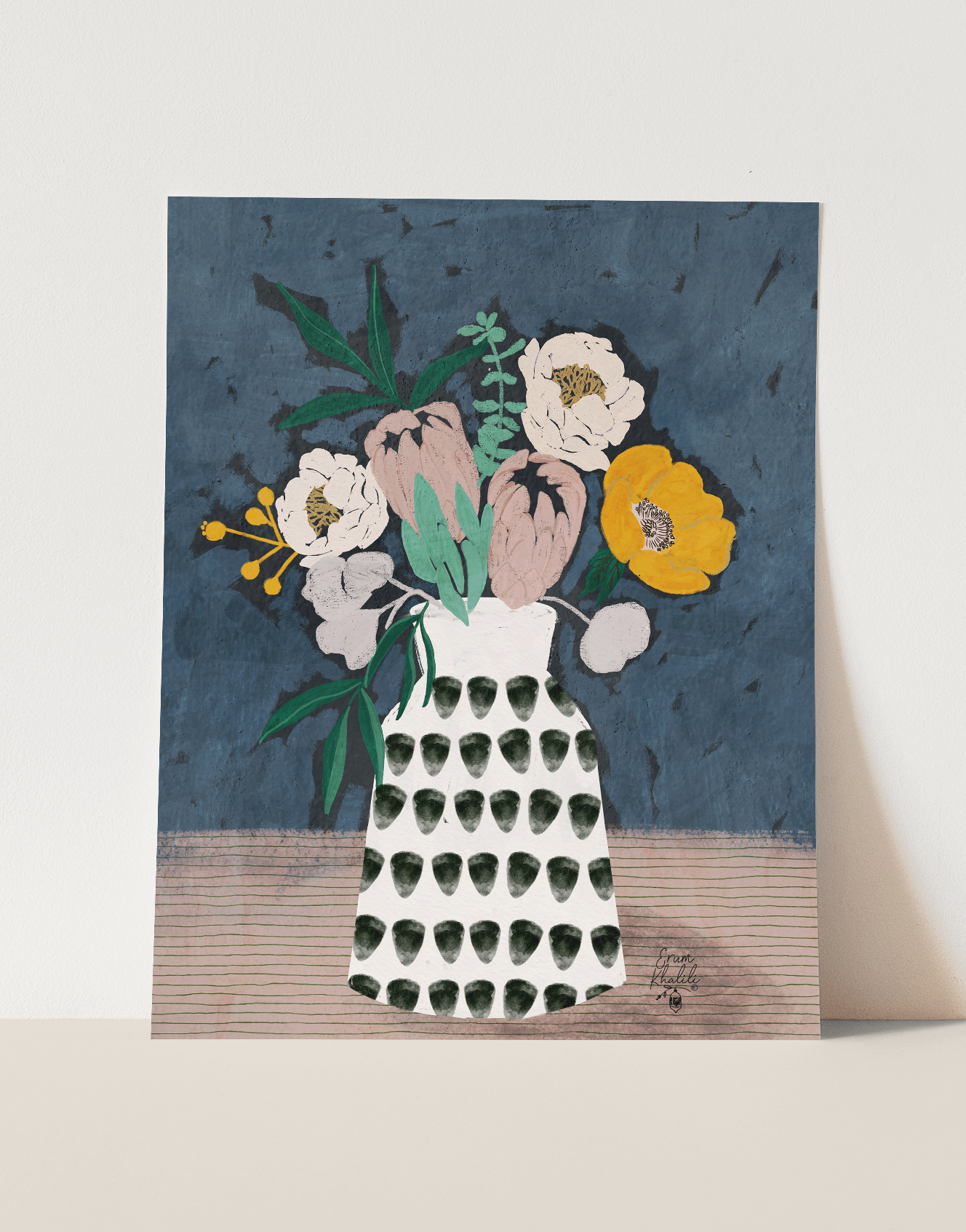 Moody Modern Flowers - Fine Art Print