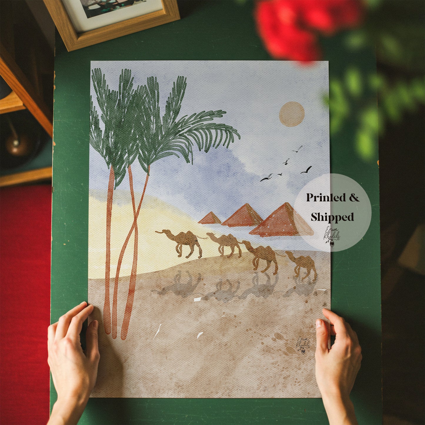 Egypt - Original Watercolor Art Print by Erum Khalili