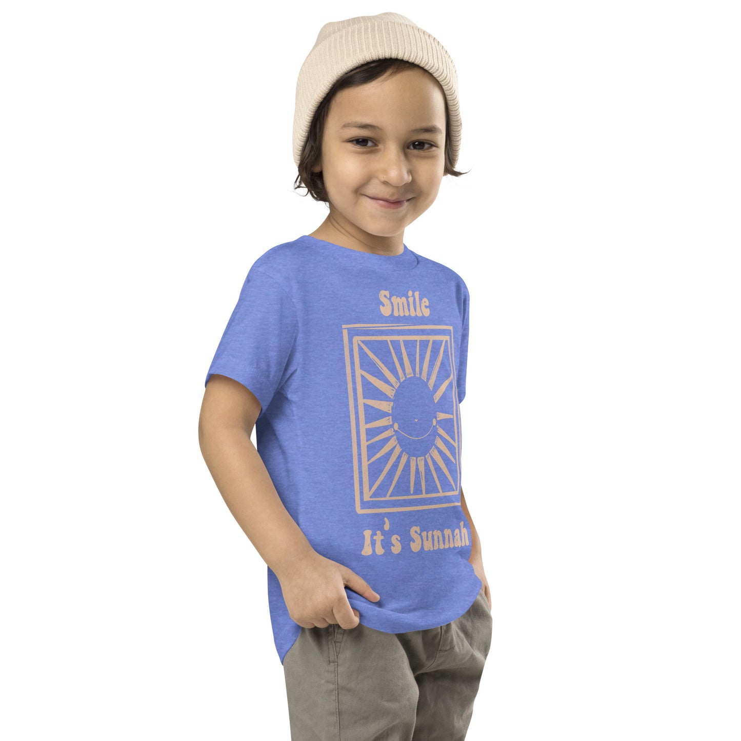 Youth & Toddler Short Sleeve Tee Smile it’s Sunnah black and blue