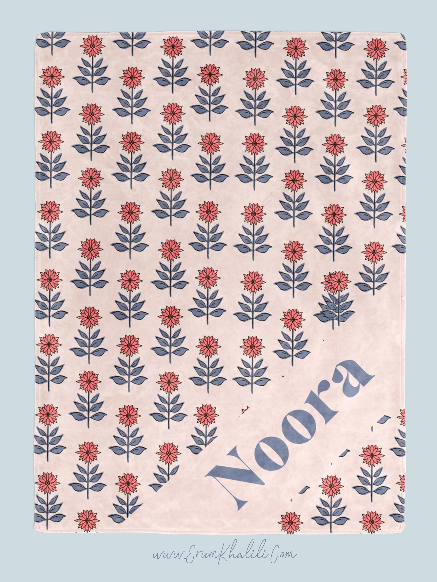Flora - Custom Name Blanket: Arabic or English