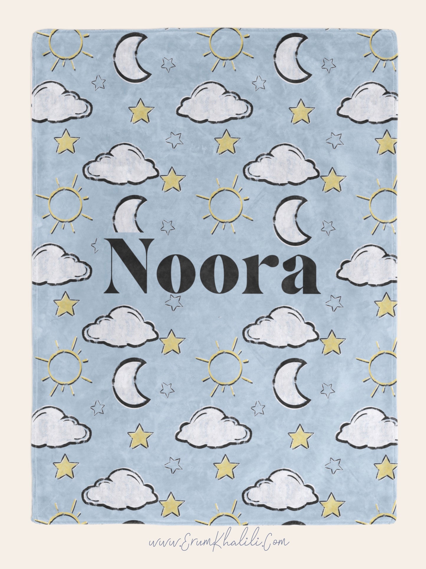 Sky - Custom Name Blanket: Arabic or English