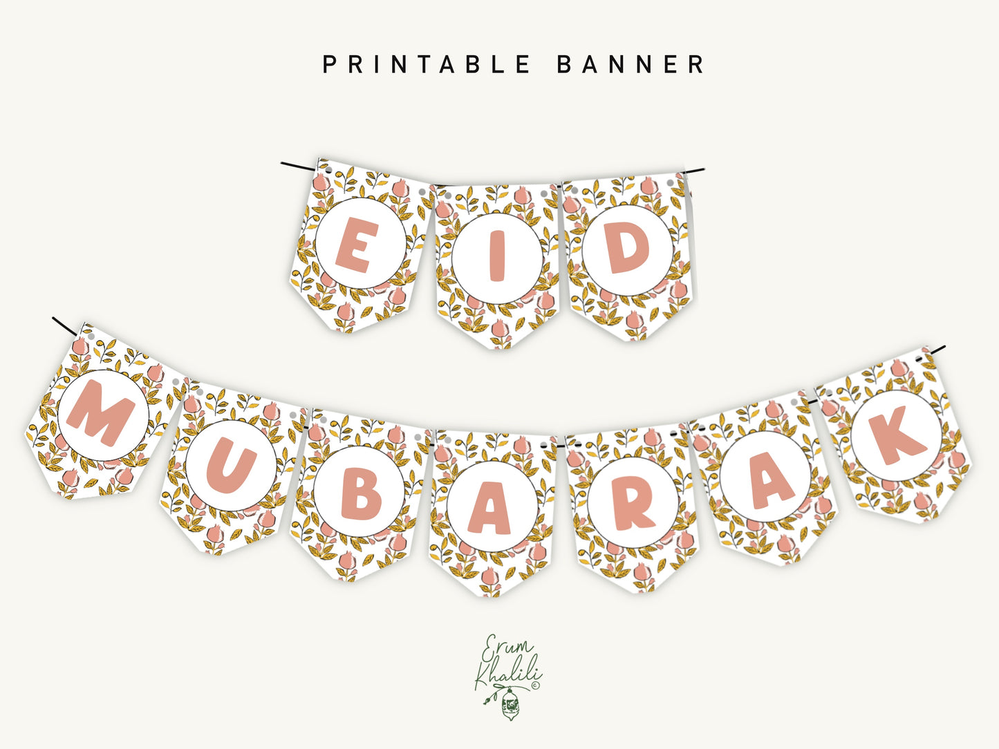 Printable - Ramadan and Eid Dual Purpose Banner - Pom and Olive
