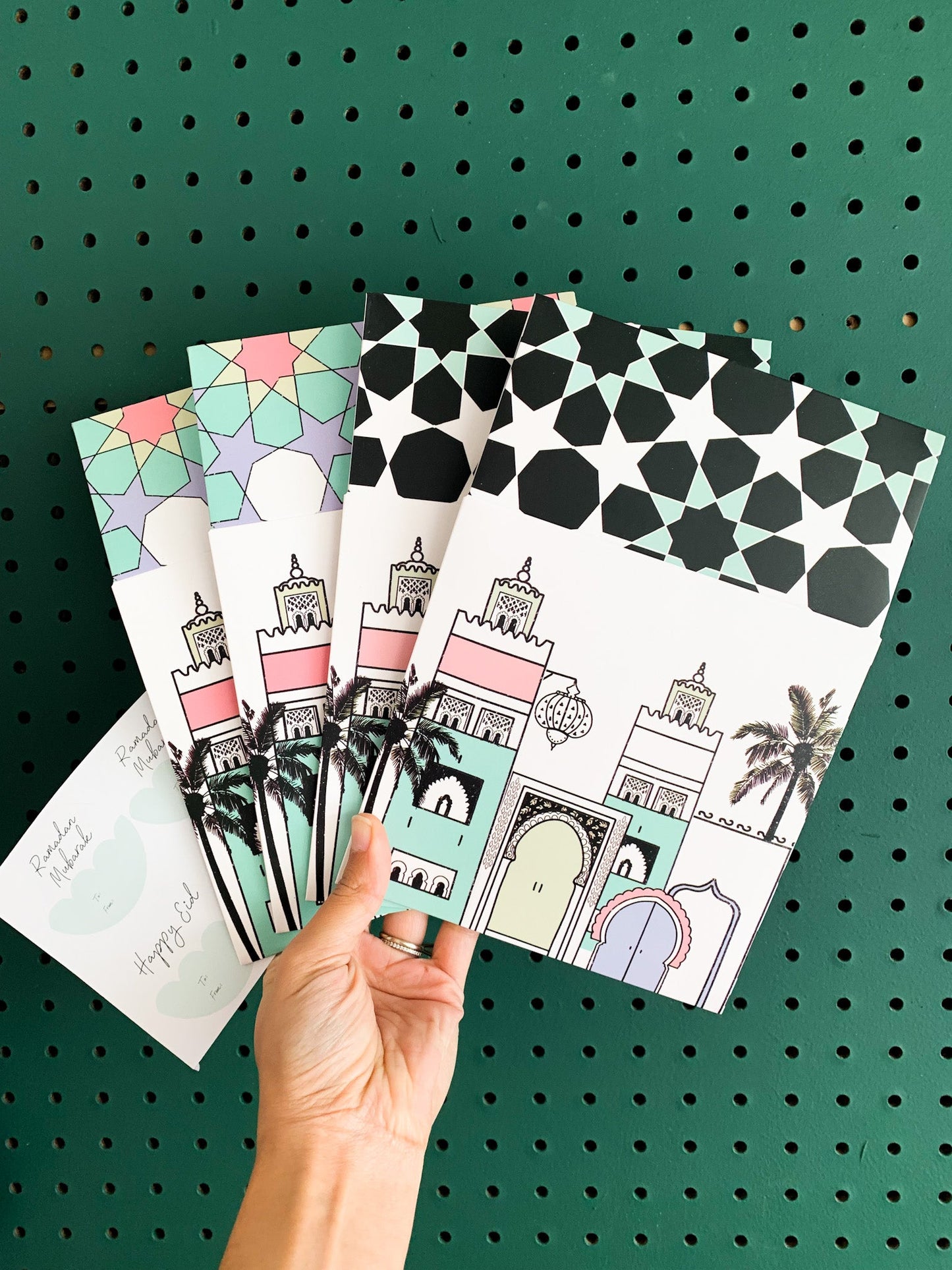 Set of 4 - Ramadan & Eid Treat Boxes With Stickers - Granada Print