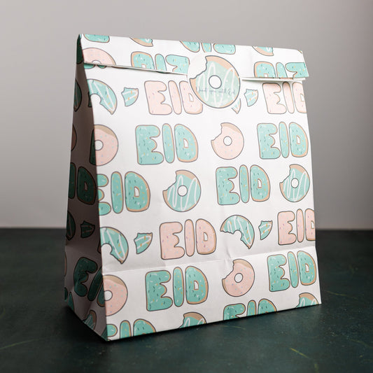 Set of 4 - Eid Donut Treat Bags With Stickers