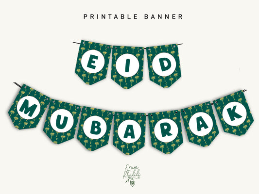 Printable - Ramadan and Eid Dual Purpose Banner - Date Palms