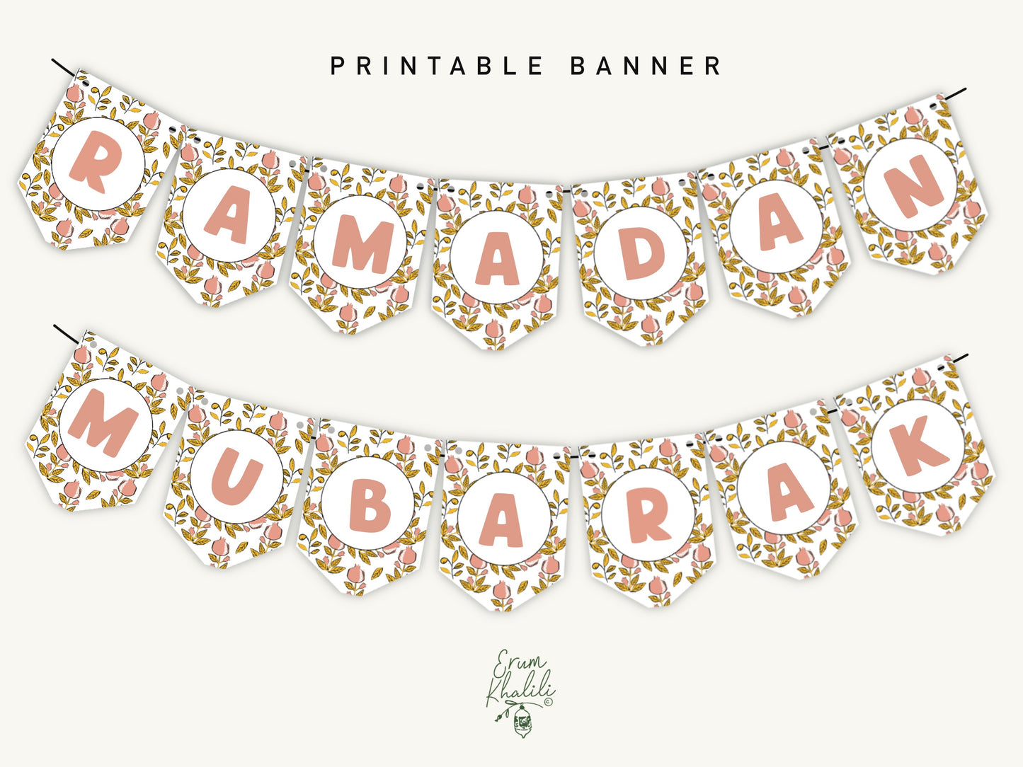 Printable - Ramadan and Eid Dual Purpose Banner - Pom and Olive