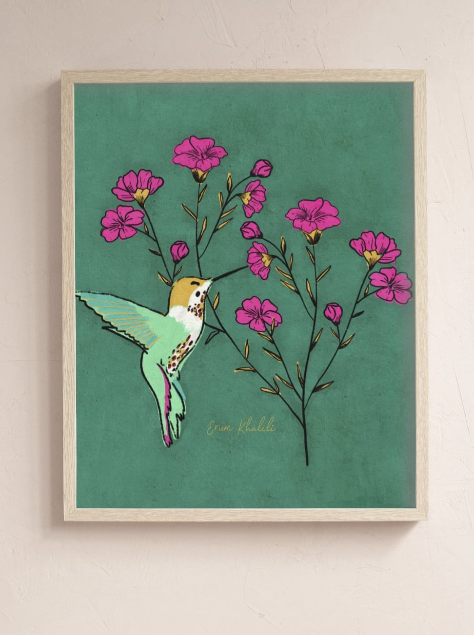 Hummingbird Florals - Art Print