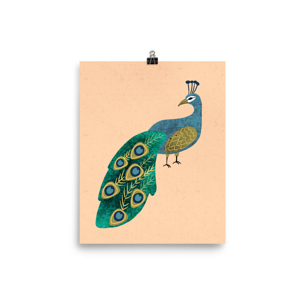 The Poised Peacock - Art Print
